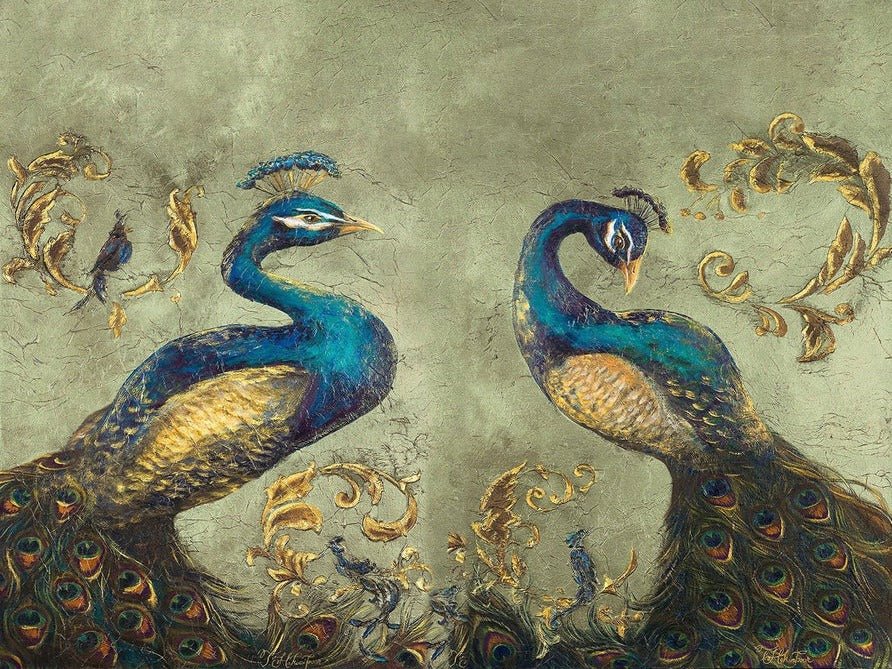 Carta da parati Vintage Peacock