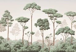 Carta da parati con brezza della pineta