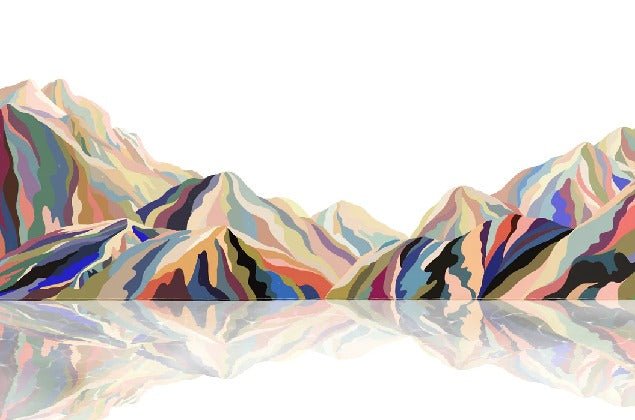 Carta da parati artistica a colori di Annecy