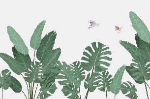 Carta da parati della giungla con essenza di banano