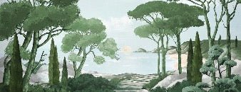 Carta da parati passeggiata nelle calanques verdi