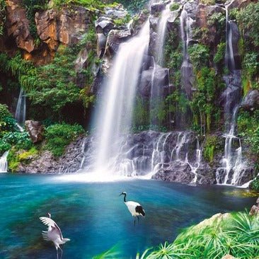 Carta da parati della cascata Reunion