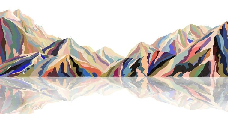 Carta da parati artistica a colori di Annecy