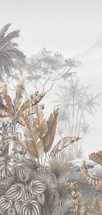 Carta da parati seppia tropicale
