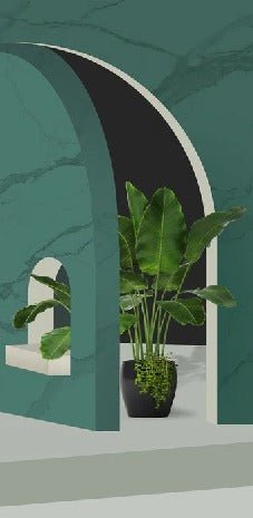 Carta da parati trompe l'oeil dell'hotel