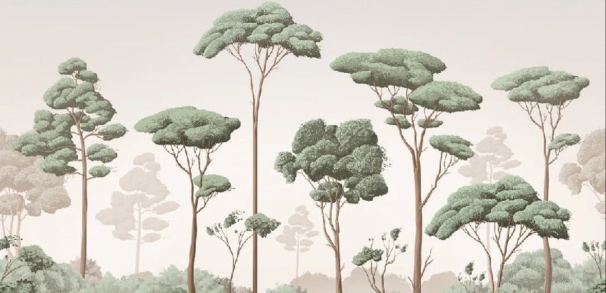 Carta da parati con brezza della pineta