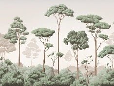 Carta da parati con brezza della pineta