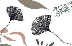 Carta da parati ginkgo artista floreale