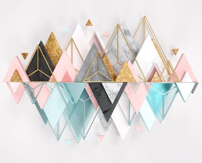 Carta da parati con design geometrico