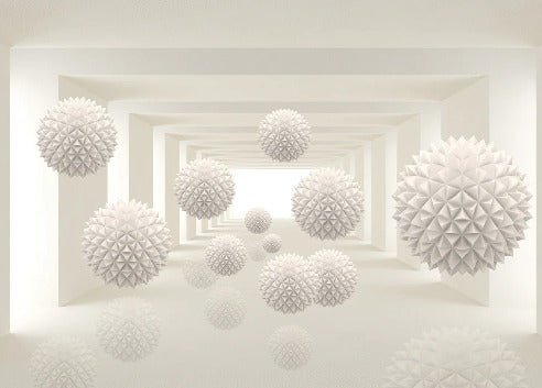 Carta da parati moderna trompe l'oeil per bistrot