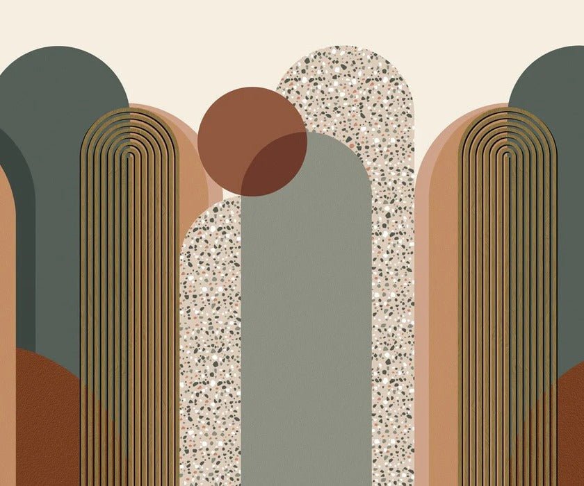 Carta da parati per ufficio con grafica Art déco