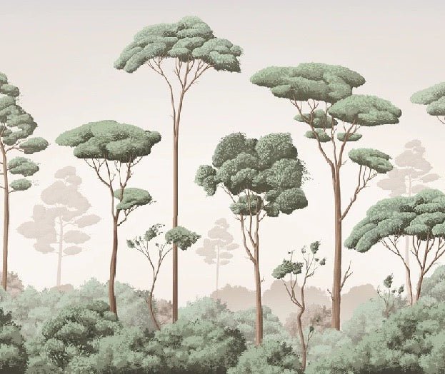 Carta da parati con brezza della pineta