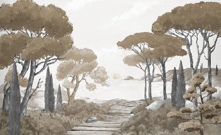 Carta da parati passeggiata nelle calanques marroni