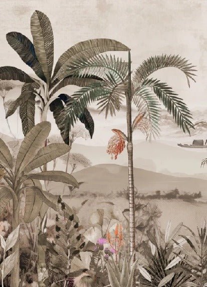 Carta da parati arte della giungla