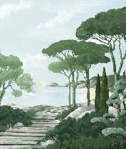 Carta da parati passeggiata nelle calanques verdi