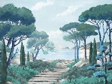 Carta da parati passeggiata nei torrenti