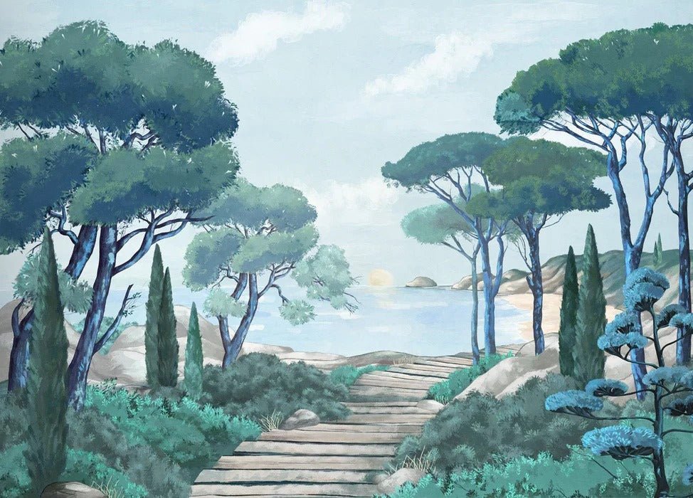 Carta da parati passeggiata nei torrenti