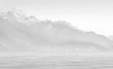 Annecy e il suo tranquillo lago carta da parati in bianco e nero