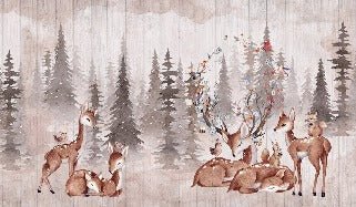 Carta da parati per la cameretta dei bambini douces biches