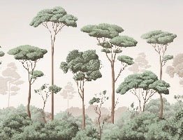 Carta da parati con brezza della pineta