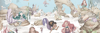 Coquettish mermaids wallpaper, XXL, tendance