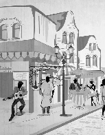 Carta da parati per bagno Paris café en terrasse