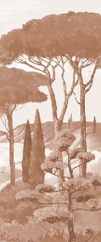 Carta da parati passeggiata nelle calanques terracotta