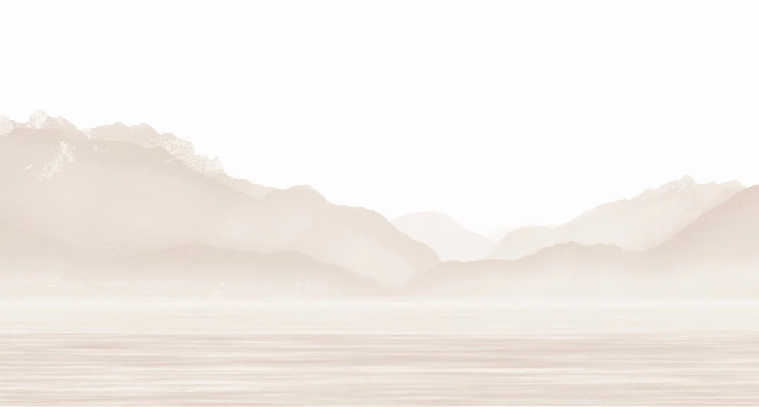Carta da parati Annecy e il suo tranquillo lago beige