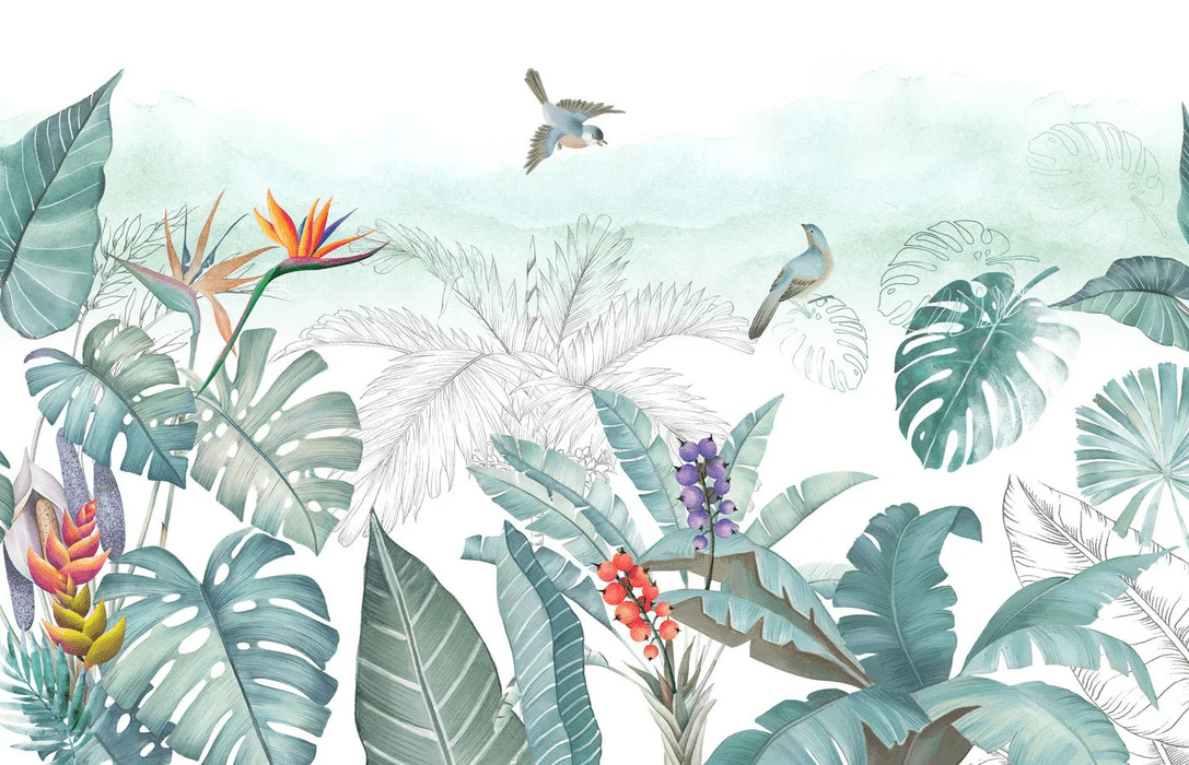 Carta da parati Végétal & Bird Prestige