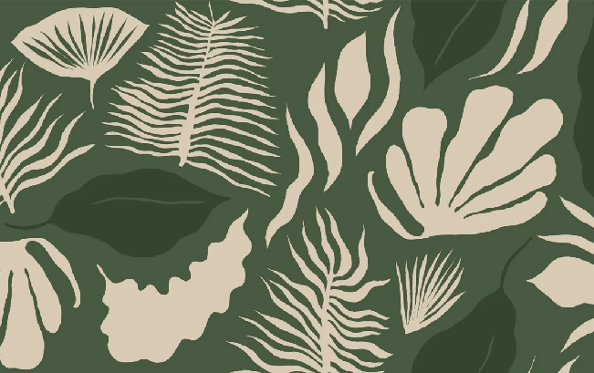 Carta da parati arte moderna verde