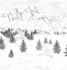 Carta da parati Aiguilles d'Arves