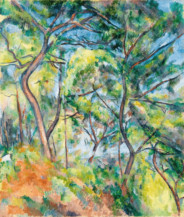 Carta da parati foresta di pini - Paul Cézanne