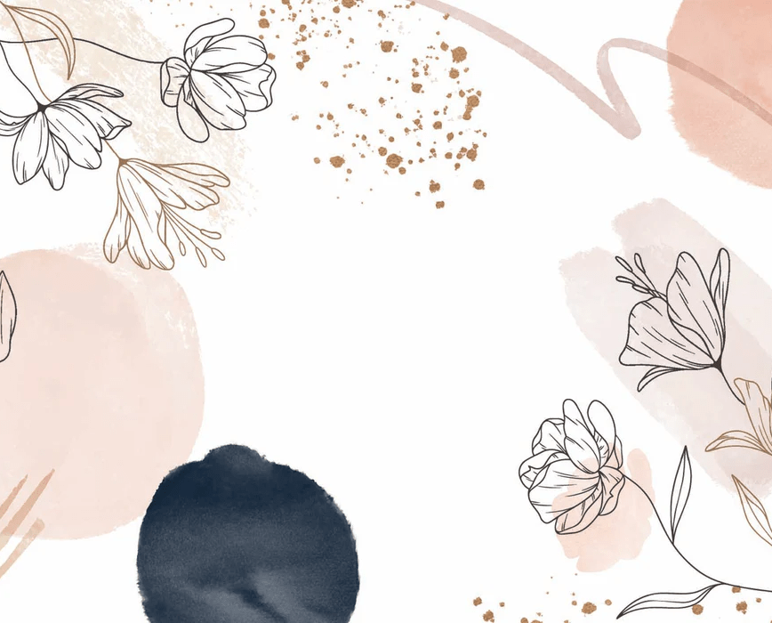 Carta da parati con forme e fiori