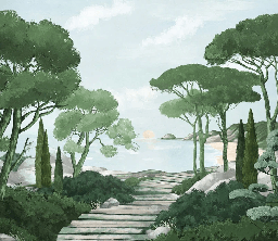 Carta da parati passeggiata nelle calanques verdi