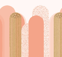 Carta da parati Art Déco grafica con tendenza rosata