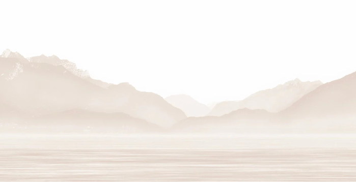 Carta da parati Annecy e il suo tranquillo lago beige