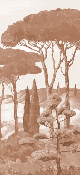 Carta da parati passeggiata nelle calanques terracotta