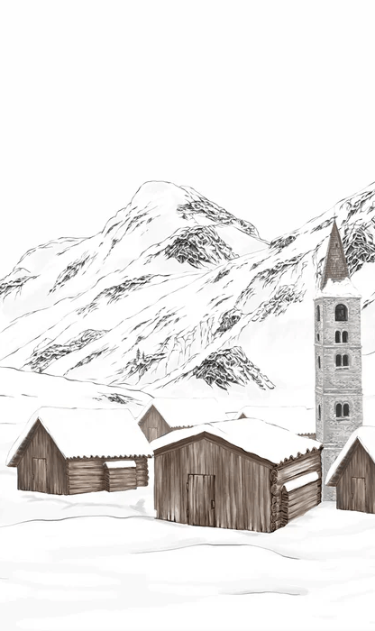 Carta da parati Village Val d'Isère