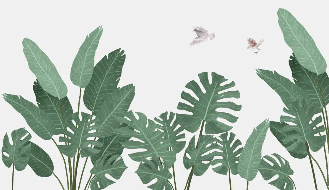 Carta da parati giungla essenza banano