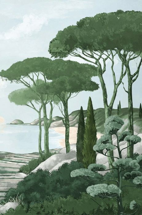 Carta da parati passeggiata nelle calanques verdi