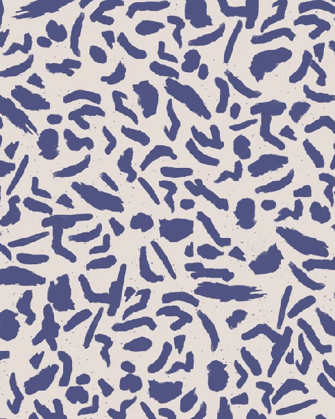 Carta da parati artistica blu