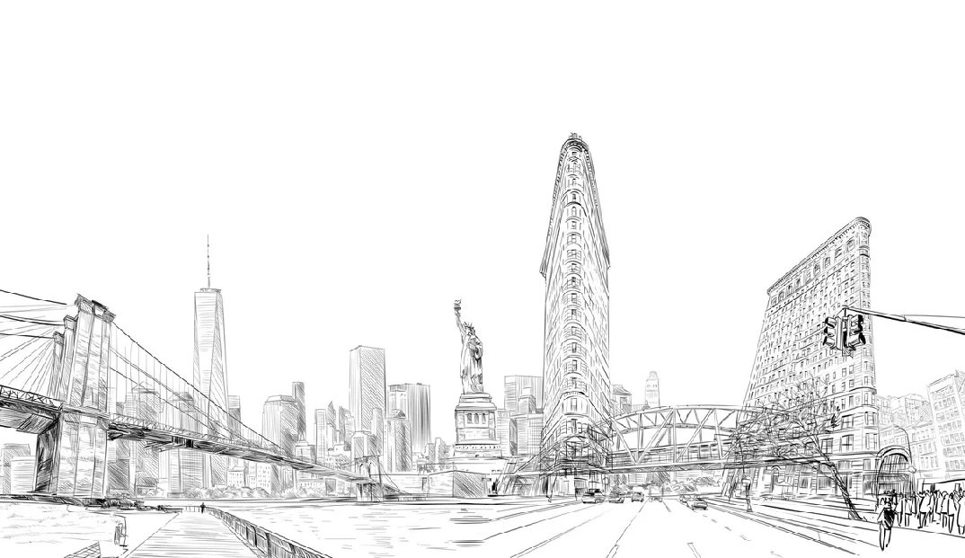 Carta da parati architettura New York