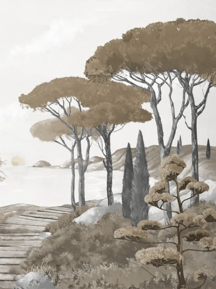 Carta da parati passeggiata nelle calanques marroni