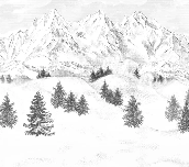 Carta da parati Aiguilles d'Arves