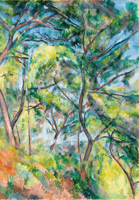 Carta da parati foresta di pini - Paul Cézanne