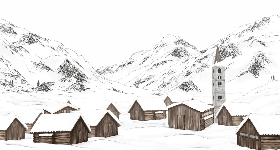 Carta da parati Village Val d'Isère