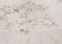 Carta da parati in stile giapponese - Nebbia tra i pini