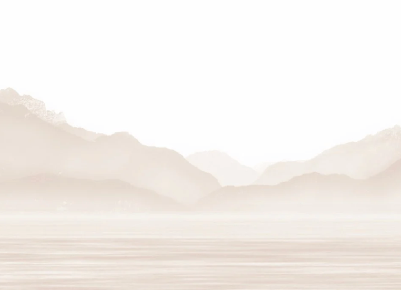 Carta da parati Annecy e il suo tranquillo lago beige