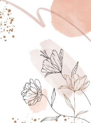 Carta da parati con forme e fiori