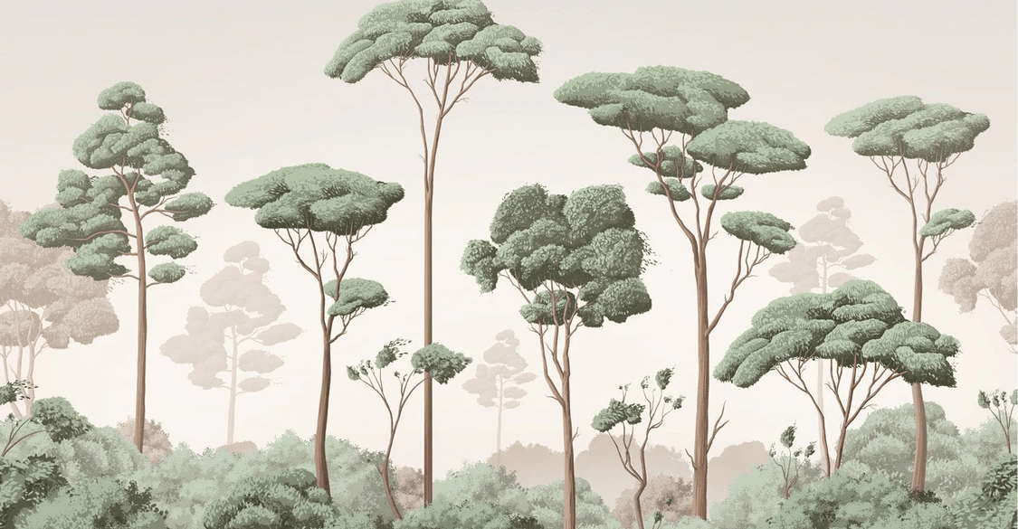 Carta da parati con brezza della pineta